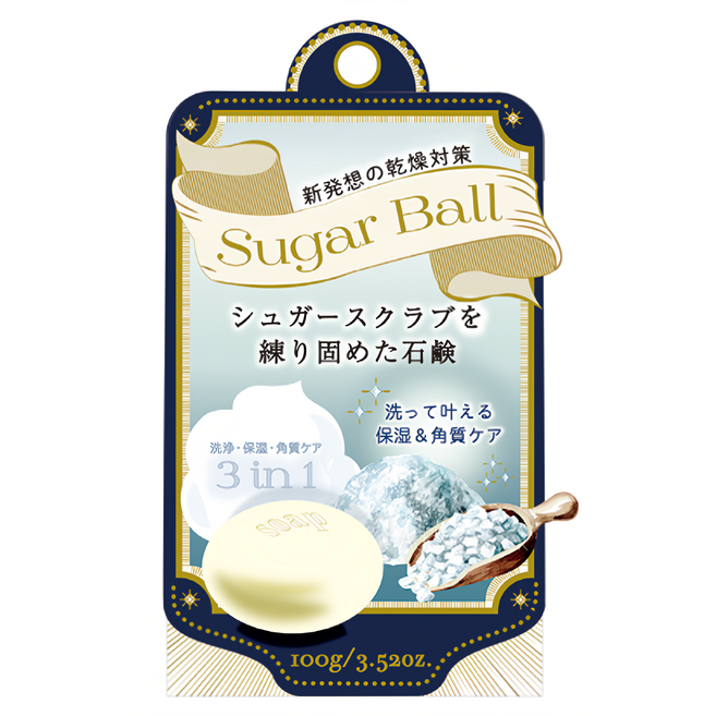 Pelican 沛麗康 砂糖球去角質保濕皂 100g 三合一, 1盒