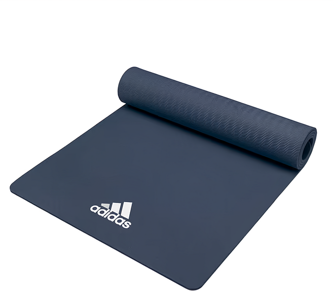 adidas 愛迪達 輕量波紋瑜珈墊 500g, 曬圖藍, 1個