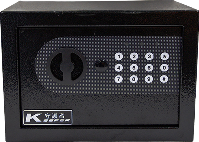 KEEPER SAFE BOX 守護者保險箱 小型投入密碼保險箱 附鑰匙 尊榮黑 23x17x17cm