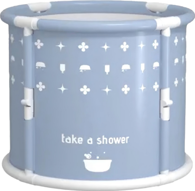 西格傢飾 免安裝折疊收納泡澡桶 3kg, 暮雲灰, 1個