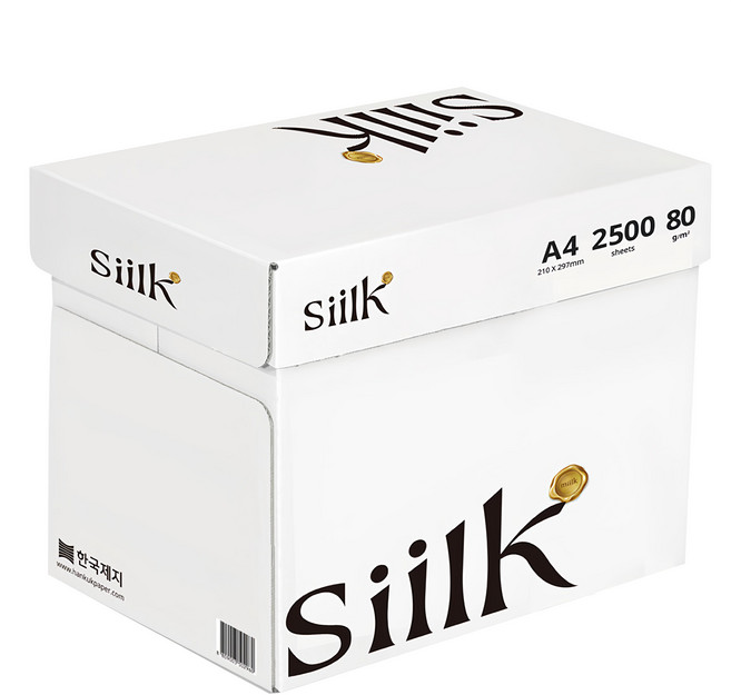 Hankuk Paper Siilk 影印紙 80g A4 2500張, 5個