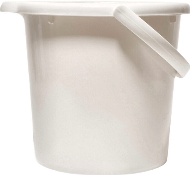 GINII 基尼 質感加厚手提水桶 3L, 象牙白, 1個