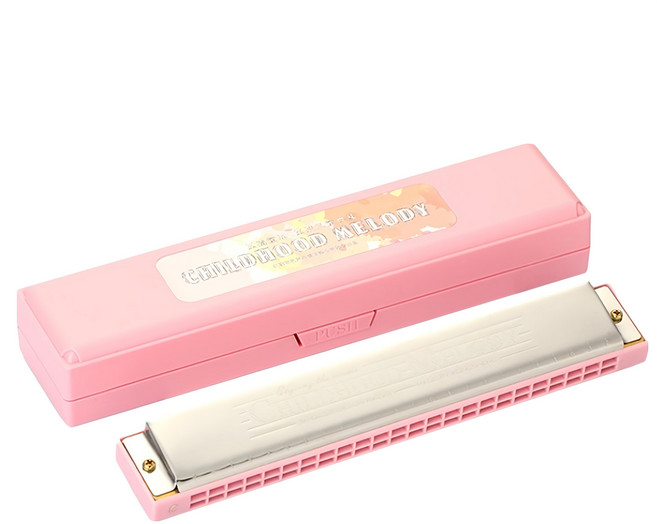 KONGSHENG Gonabi 學習口琴 24孔, GNB-HS, 粉色, 1個