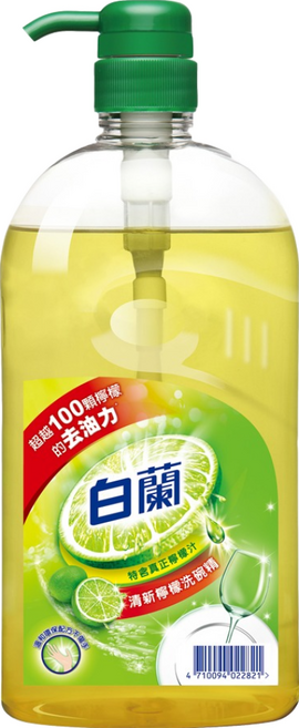 白蘭 動力配方洗碗精 檸檬, 1kg, 1瓶