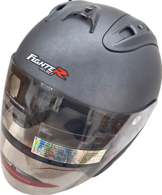 普通型露臉式騎乘機車用防護頭盔 含一層護目鏡 R3A6 1350g, 消光銀紫色