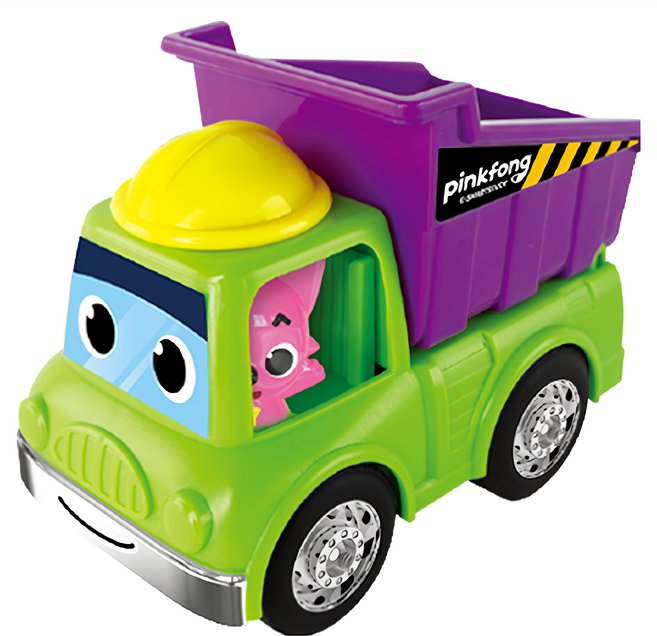 pinkfong 碰碰狐 迷你工程車系列玩具, 砂石車 綠色 + 紫色, 1組