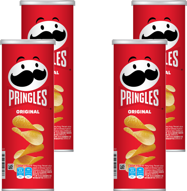 PRINGLES 品客 洋芋片 原味, 102g, 4罐