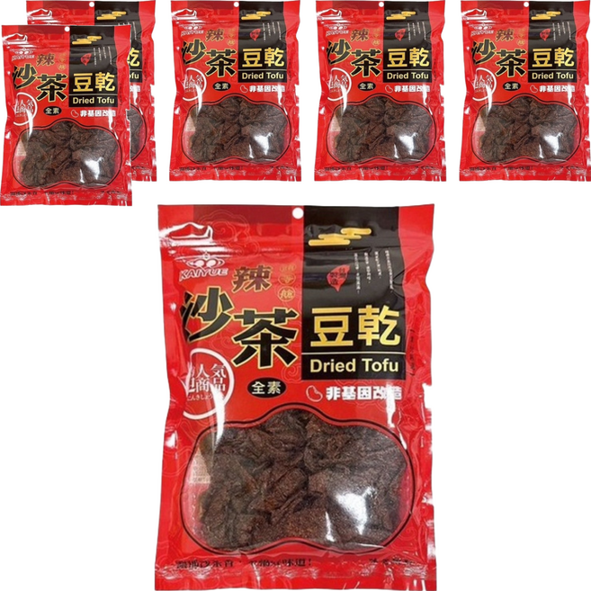 凱岳 頭等艙 全素辣沙茶豆乾, 300g, 6包