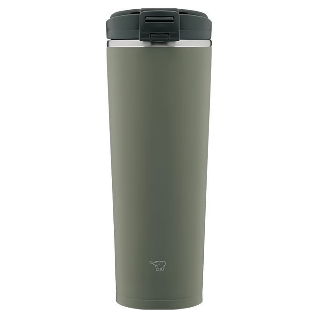 ZOJIRUSHI 象印 不鏽鋼一體式杯蓋翻蓋開啟式 隨行保溫杯 SX-KA40-HM, 迷霧灰, 400ml, 1個