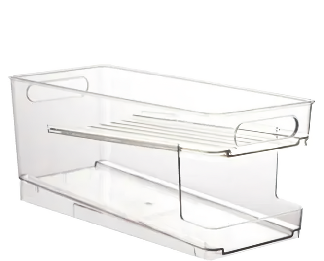 雙層款飲料架 34 x 15.7 x 15.3cm 300g, 1個, 透明色