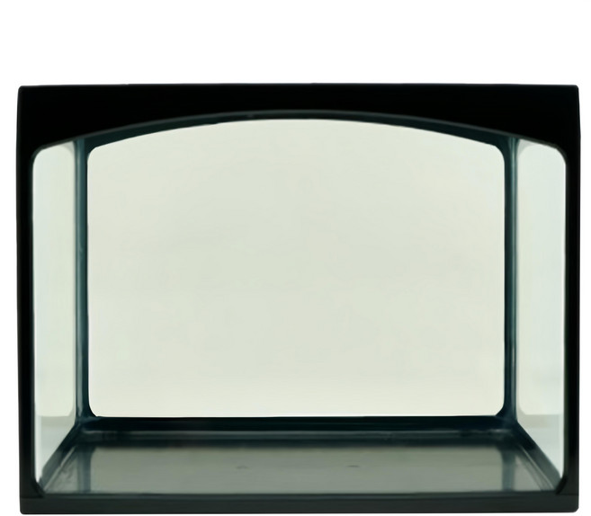 AQUAFUN 水之樂 塑膠框玻璃缸 質感玻璃框 黑色膠框 更堅固耐用 高透光玻璃 輕鬆觀賞魚兒, 1個