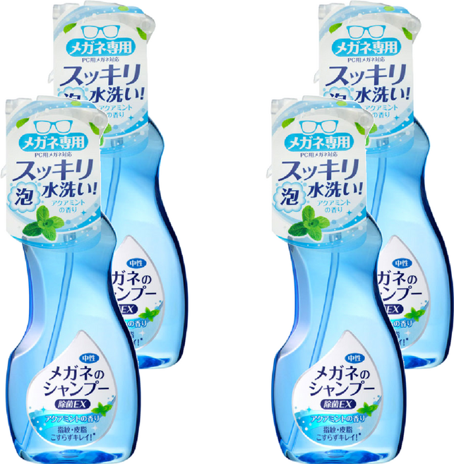 SOFT99 泡沫眼鏡清洗液, 藍色, 4瓶