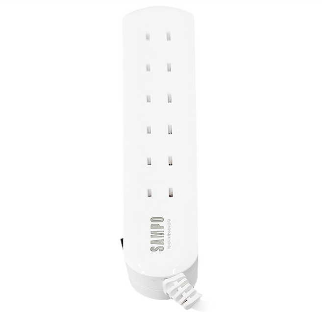 SAMPO 聲寶 一開六插 轉接電源線組, 2.7m, 白色, 1組