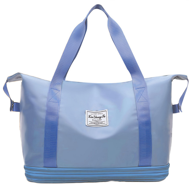 捷華 雙擴展休閒健身旅行袋 大容量, 1入, 藍