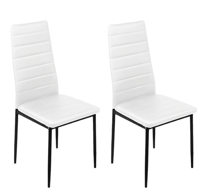 E-home Mano 曼諾經典高背餐椅 HTU010C-wht, 白色, 2個