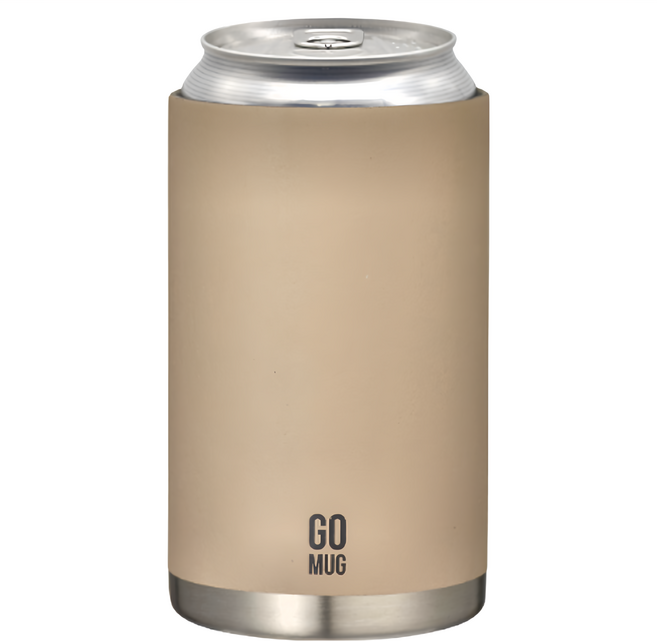 CB JAPAN QAHWA-CAN GOMUG系列 保冷杯 直徑7.1 x 11.5cm 鋁罐飲料適用 142g, 卡其色, 350ml, 1個