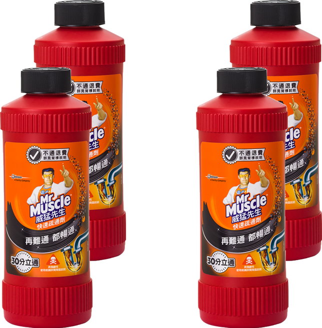 Mr Muscle 威猛先生 快速疏通劑, 500ml, 4瓶