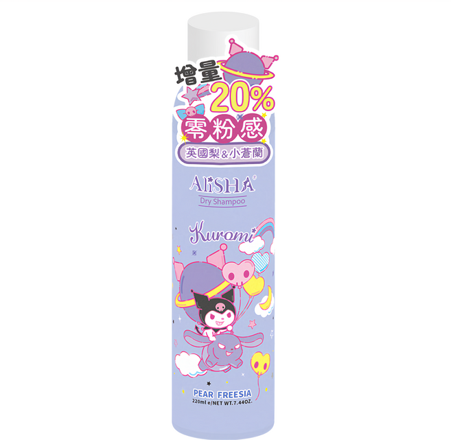 AliSHA 酷洛米乾洗髮噴霧 英國梨與小蒼蘭, 220ml, 1瓶