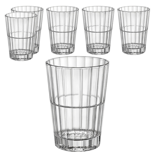 Bormioli Rocco 牛津可疊式強化烈酒杯 透明色 38ml, 6個