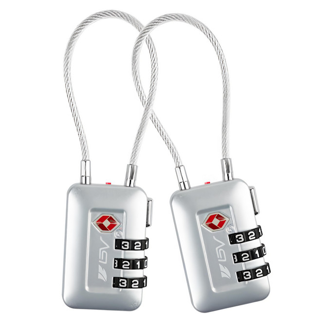 BV 紅點升級版 TSA 海關鎖 銀色 鋼和鋅合金材質 2入