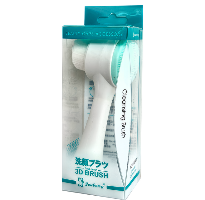 youberry 悠貝莉 3D兩用深層潔面刷, 綠色, 1支