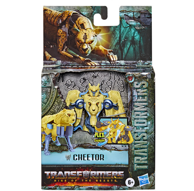 Hasbro 孩之寶 Transformer 變型金鋼 萬獸崛起 彎曲變身戰士, 1盒, CHEETOR 黃色