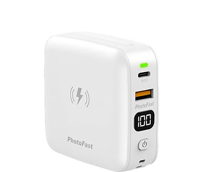 PhotoFast 銀箭資訊 MUTICharge Ultra 迷你磁吸行動電源 10000mAh, MUTIChARGEPLUS10000, 白色