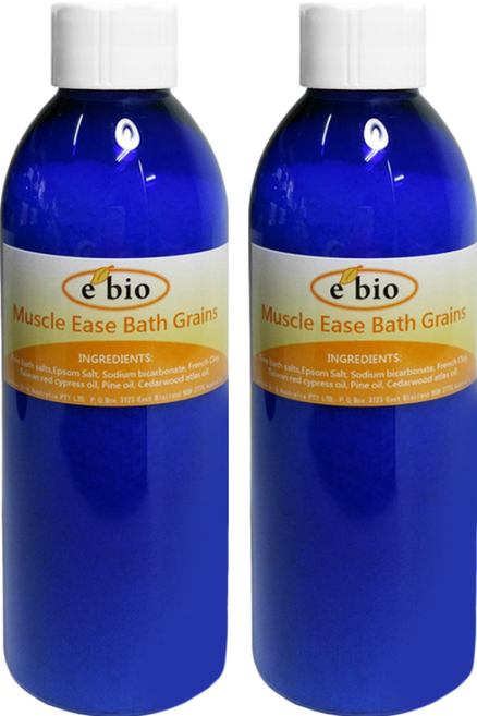 e'bio 筋肉放鬆精油泡澡 去角質浴鹽, 200g, 2瓶