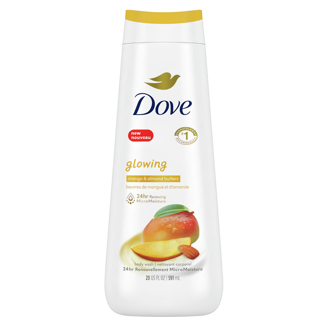 Dove 多芬 輕盈光感沐浴露 芒果杏仁, 1瓶, 591ml