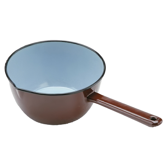 ibili 琺瑯牛奶鍋, 12cm, 棕色, 1個