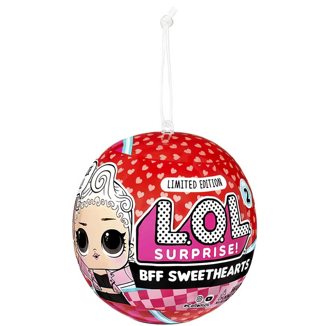 L.O.L Surprise 驚喜寶貝蛋 驚喜情人寶貝 2022, 紅色 + 粉色 - 款式隨機, 1個