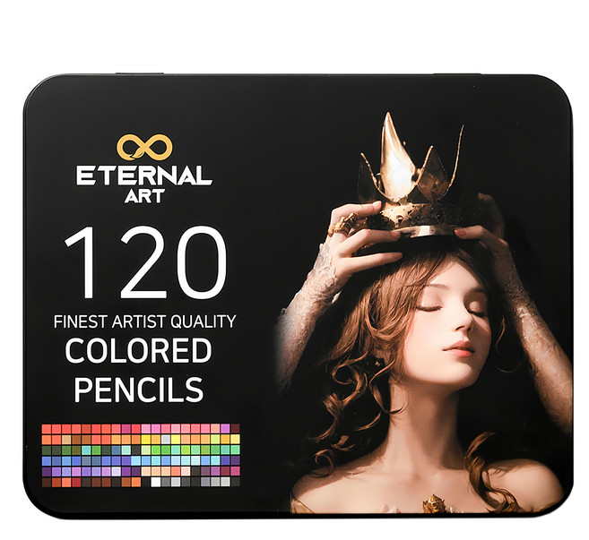 ETERNAL ART 專家級鐵盒色鉛筆, 120色, 1組