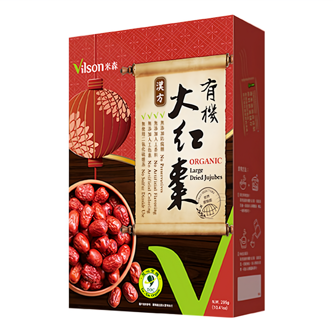 Vilson 米森 有機大紅棗, 295g, 1盒