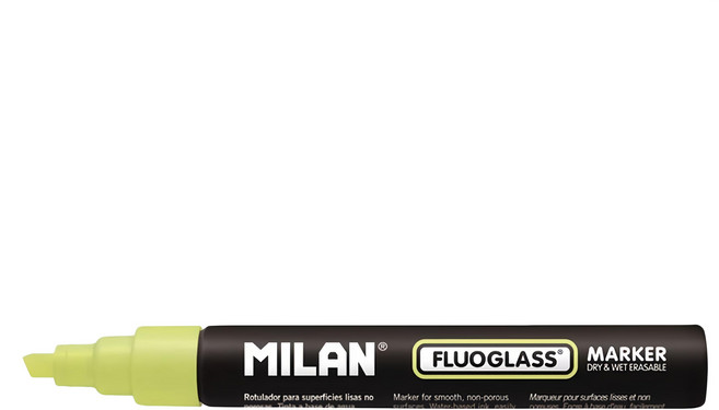 MILAN 玻璃彩繪擦擦筆 21.3g, 黃色, 1支