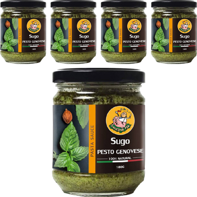 DANCING PIG 豬跳舞 義式羅勒青醬, 180g, 5罐