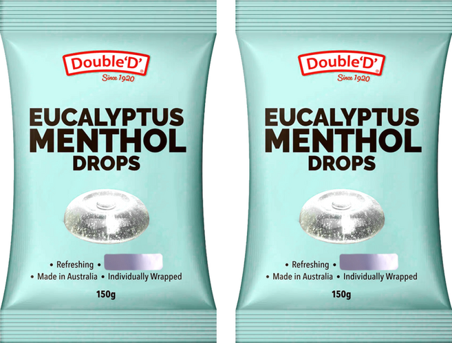 Double'D' 潤喉糖 薄荷尤加利, 150g, 2袋