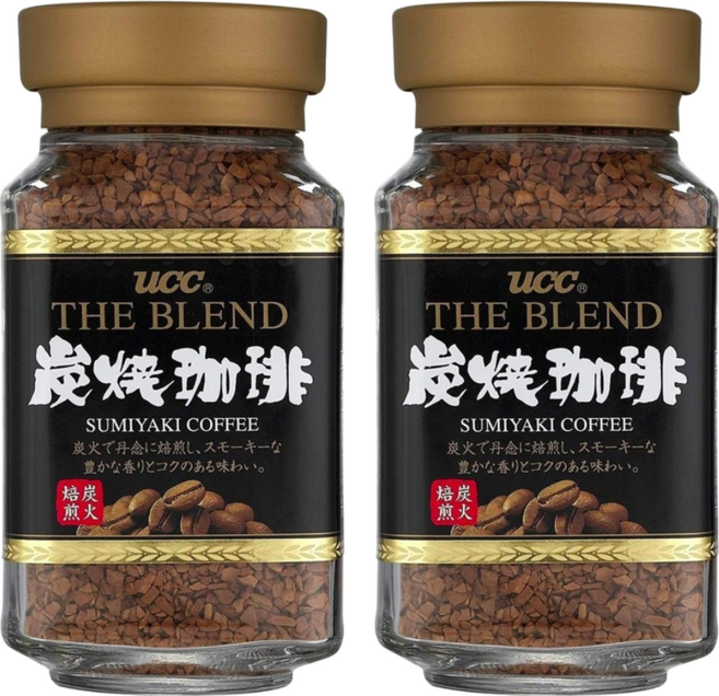ucc 炭燒即溶咖啡, 90g, 1入, 2罐