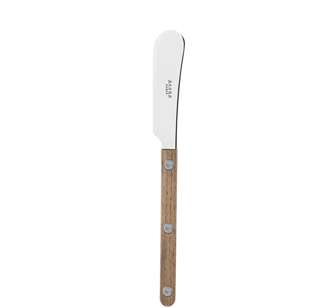 SABRE PARIS BISTROT 復古酒館鈕扣亮面系列 奶油抹刀 14cm, 柚木, 1支