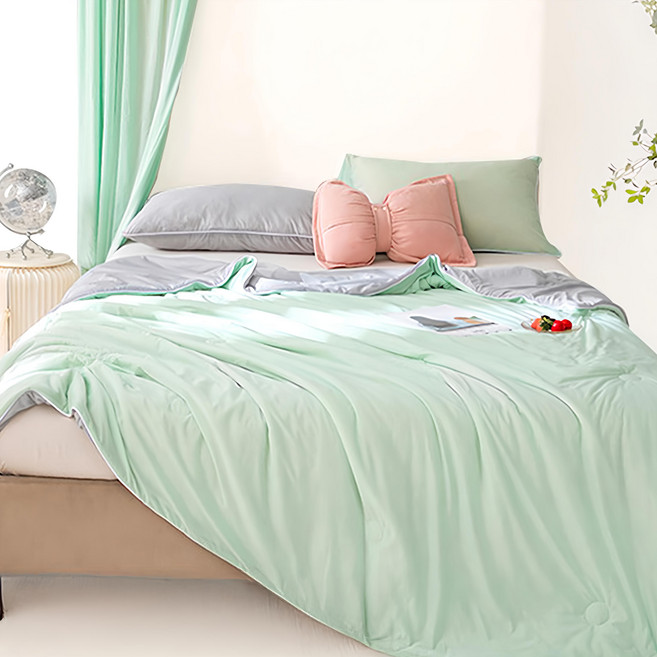 天絲涼感被 極凍冰冰被 單人夏被, 香草綠