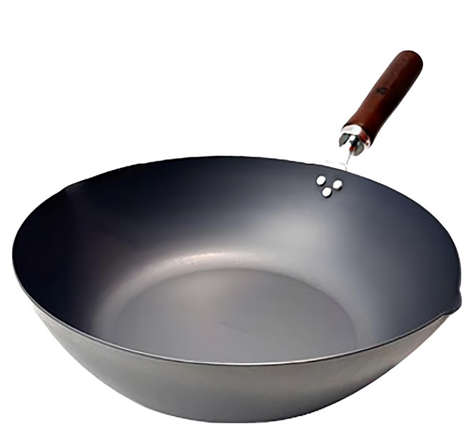 Beauty Life YOKOYAMA 燕熟系列 窒化鐵炒鍋 CTT-100, 28cm, 黑色, 1個