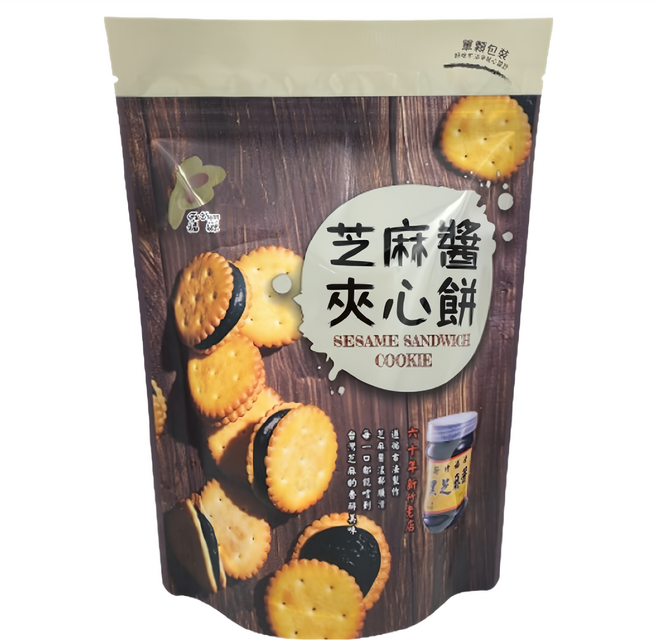 新竹福源 芝麻醬夾心餅, 135g, 1包
