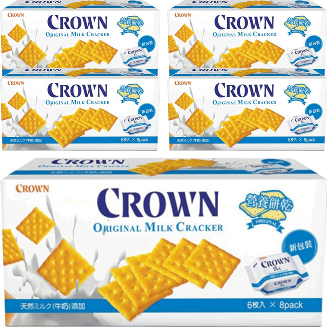 CROWN 皇冠 營養餅乾 原味, 200g, 5盒