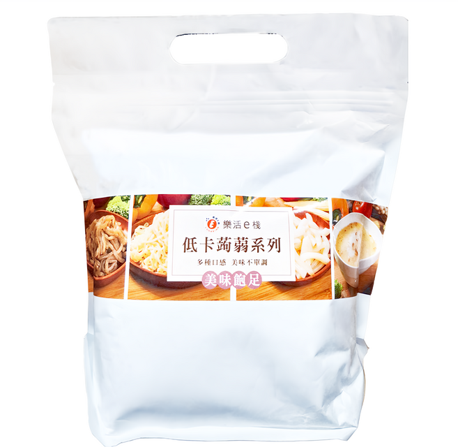 樂活E棧 蒟蒻板條寬麵+醬 Set 低卡飽足 方便食用, 1.2kg, 1袋