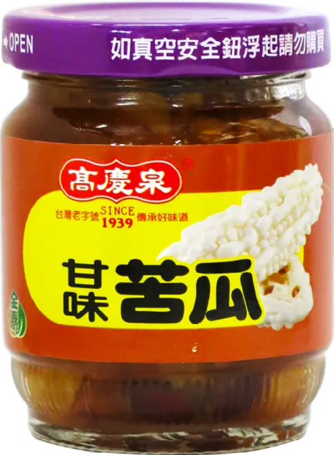 高慶泉 甘味苦瓜 經典醃漬苦瓜, 125g, 6罐