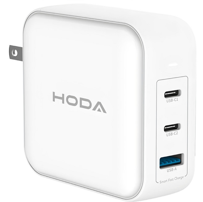 HODA 好貼 140W 3 Ports 充電器 Fast Charging GaN Foldable Plug 白色