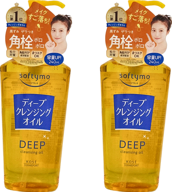 KOSE 高絲 softymo 絲芙蒂 深層潔顏卸粧油, 240ml, 2罐