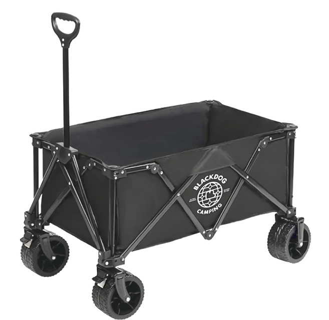 BLACK DOG 黑狗 露營車手推車 380L 8kg 山影 1個, 黑色