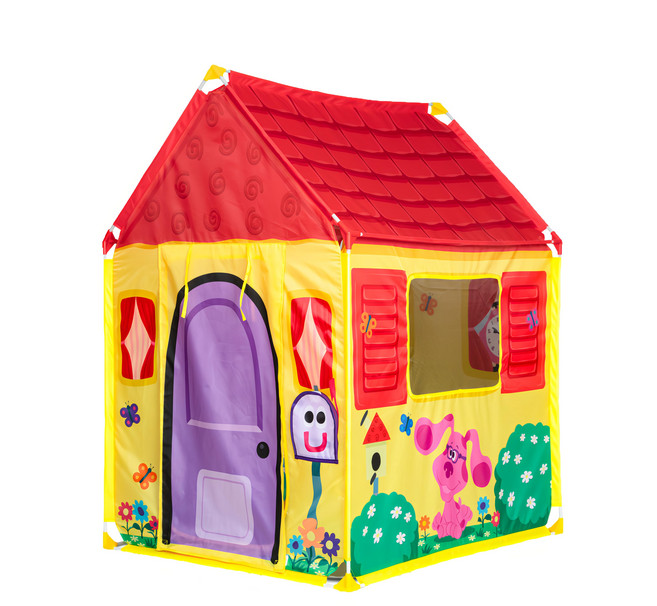 Melissa&Doug 瑪莉莎 角色扮演 藍藍的家遊戲帳篷, 藍色小腳印, 1組