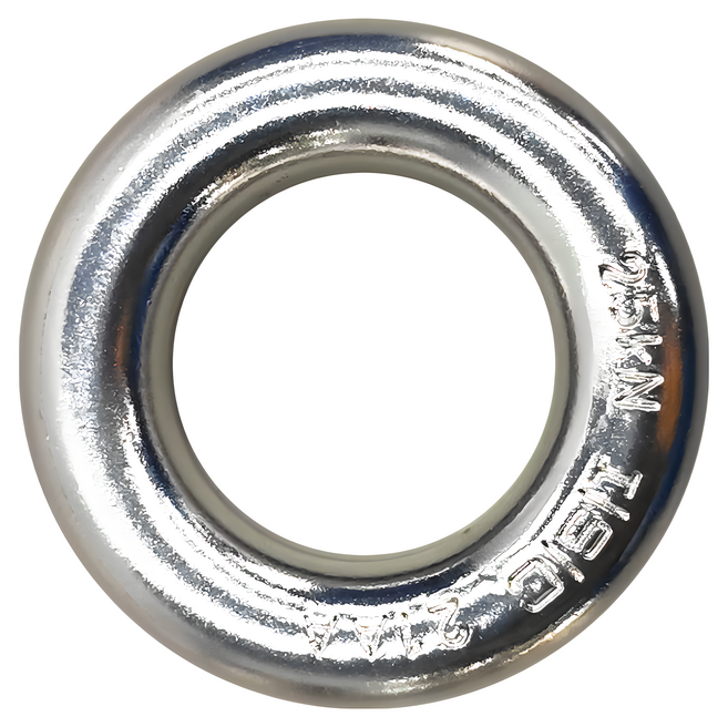 ISC 鋁製連接環/鋁圈 內徑30mm 外徑54mm 最小斷裂強度25kN 陽極氧化 英國製造, 銀色, 1個