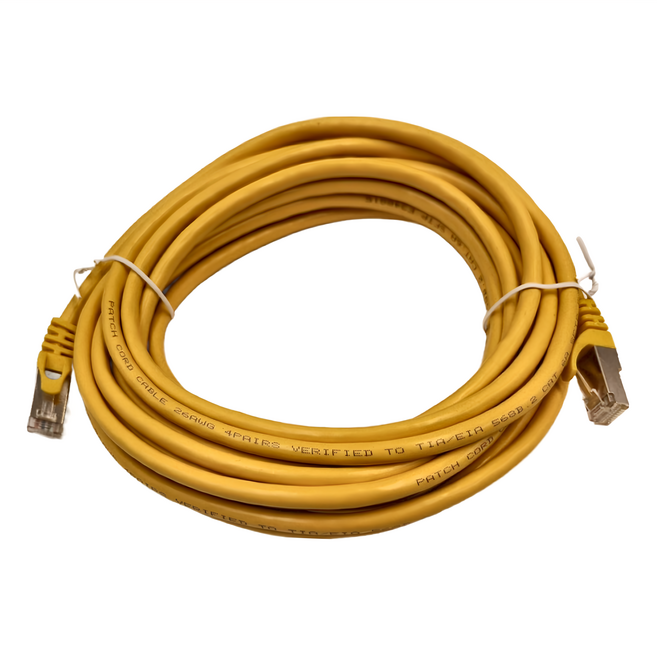 POLYWELL 寶利威爾 CAT6A 高速網路線 10Gbps RJ45 福祿克認證 PW15-W58-J070, 7m, 黃色, 1條